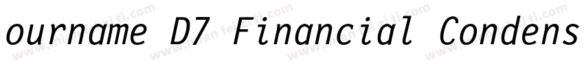 ourname D7 Financial Condensed字体转换